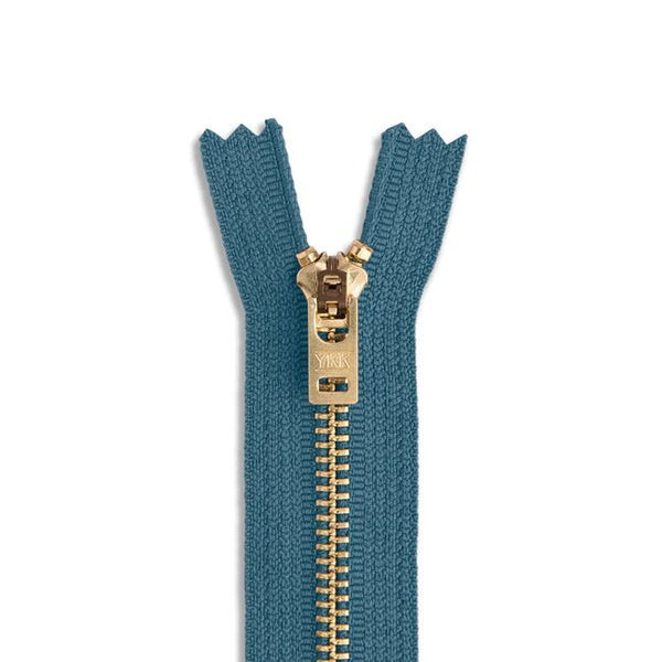 5 7" Brass Jean Zipper / Medium Blue (839) - Harmony
