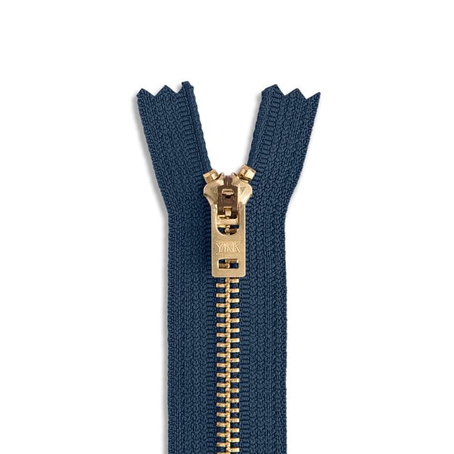 5 7" Brass Jean Zipper / Navy (560) - Harmony