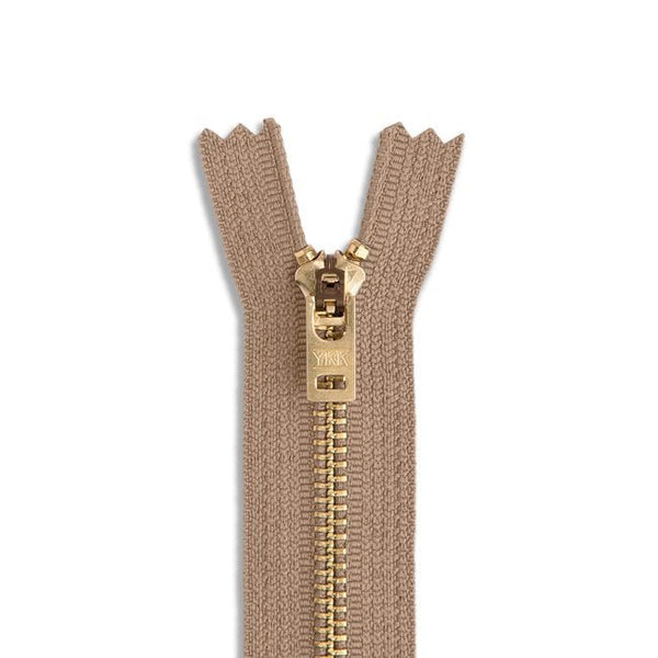 5 9" Brass Jean Zipper / Camel (007) - Harmony