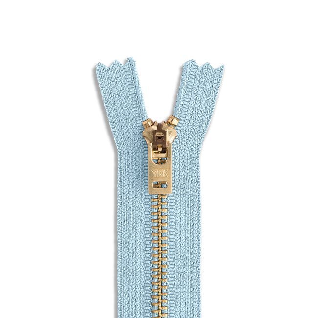 5 9" Brass Jean Zipper / Light Blue (542) - Harmony