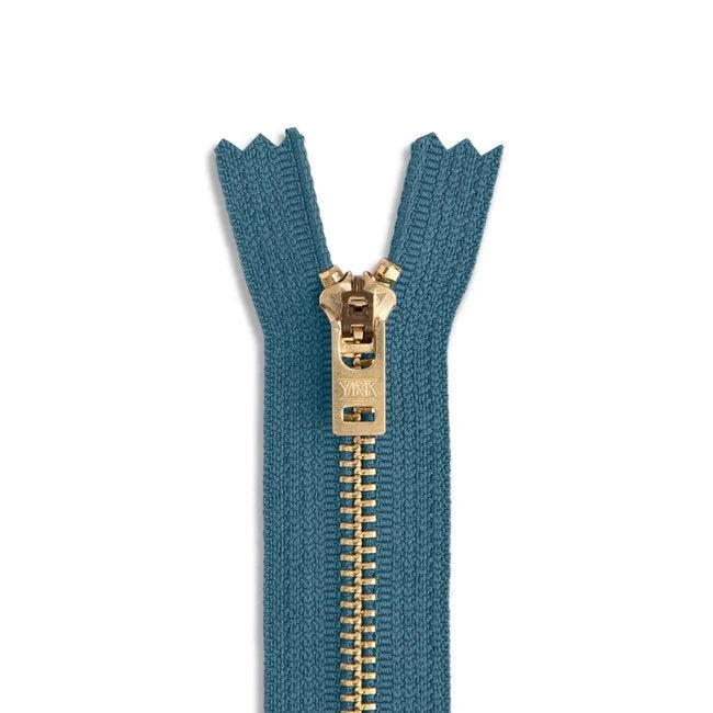 5 9" Brass Jean Zipper / Medium Blue (839) - Harmony