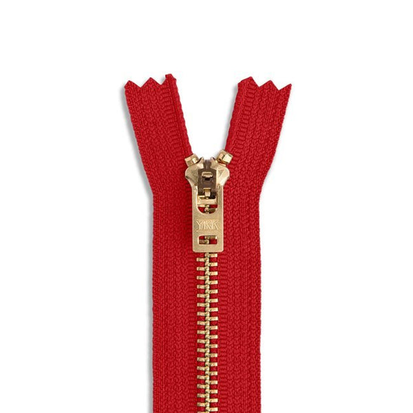 5 9" Brass Jean Zipper / Red (519) - Harmony