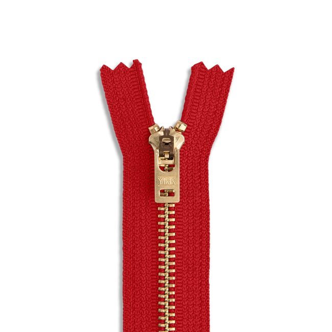 5 9" Brass Jean Zipper / Red (519) - Harmony