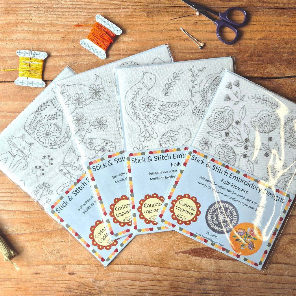 Stick and Stitch Embroidery / Folk Birds - Harmony