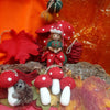 Red Toadstools Set of 3 Wool Ornaments - Harmony