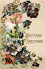 Vintage Postcard / Birthday Greetings Flowers - Harmony