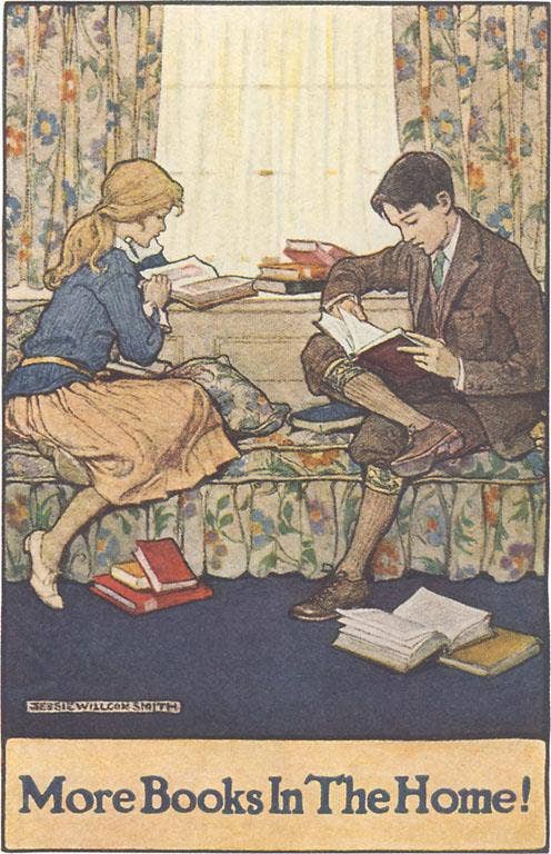 Vintage Postcard / More Books in the Home - Harmony