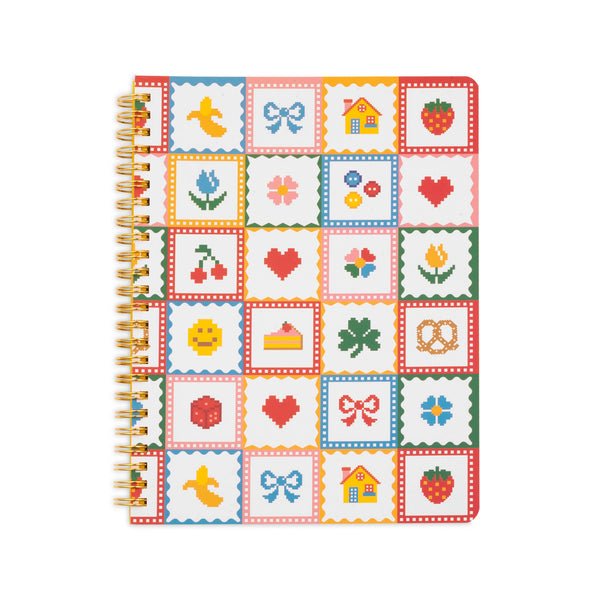 Rough Draft Mini Notebook, Quilt - Harmony