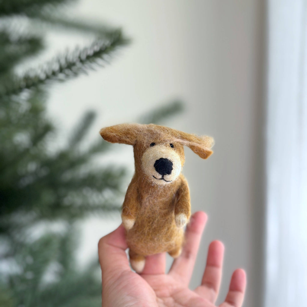 Felt Finger Puppet / Golden Retriever - Harmony