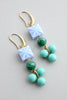 periwinkle, green, and turquoise earrings - Harmony