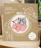 Kitten with Knitting Complete Embroidery Kit - Harmony