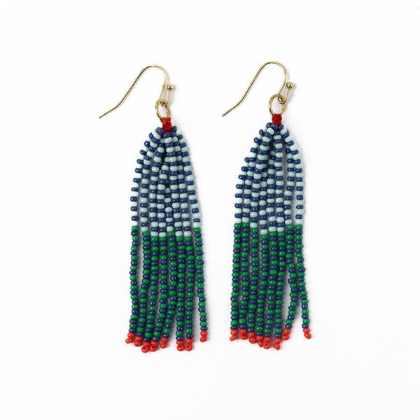 Abbey Tassel Earring / Blue And Green - Harmony
