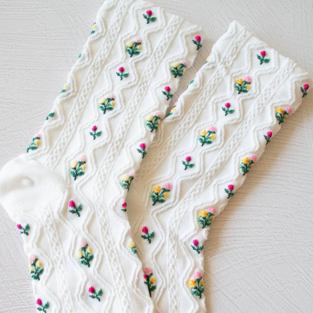 Romantic Summer Floral Socks - Harmony