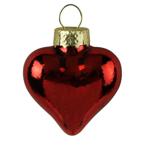 Glass Heart Ornaments - Box of 12 - Harmony