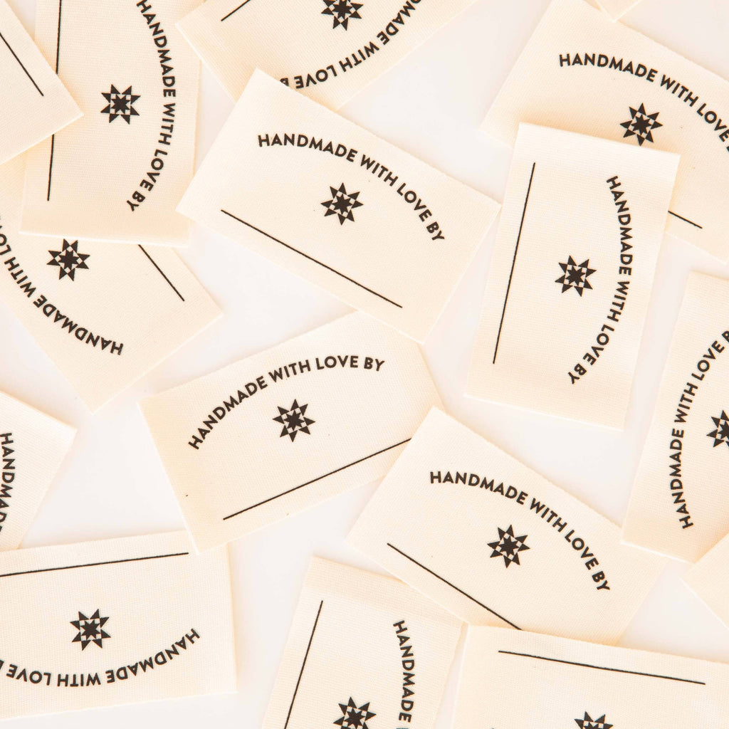 "Handmade with Love" Organic Cotton Write - In Quilt Labels - Harmony
