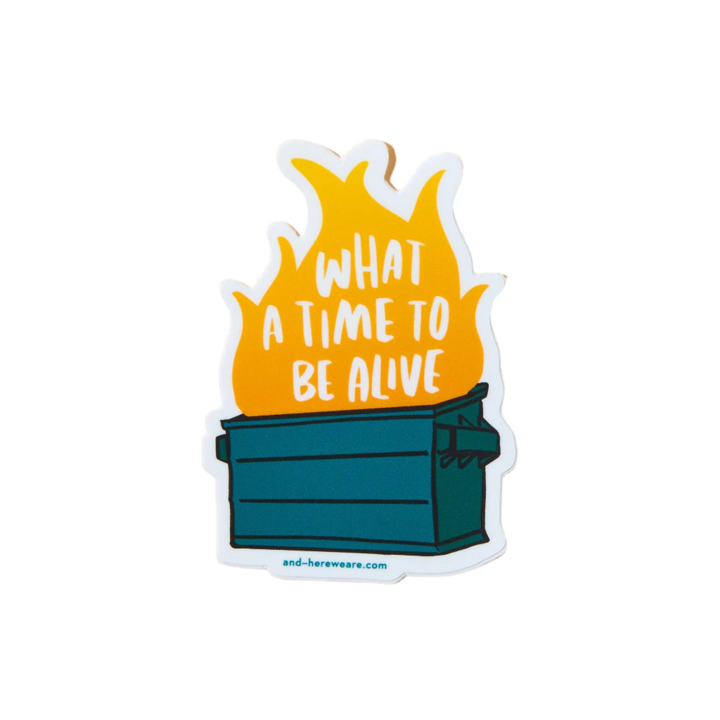 Dumpster Fire Vinyl Sticker - Harmony