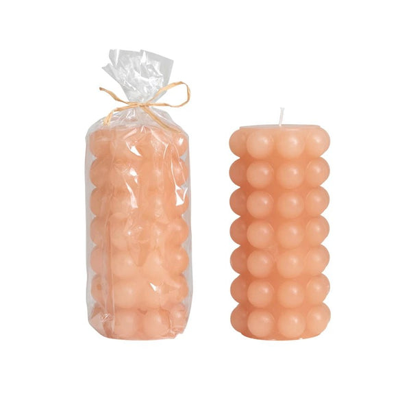 Unscented Hobnail Pillar Candle - Harmony