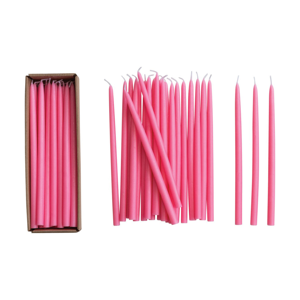 Unscented Thin Taper Candles, Set of 24 - Harmony