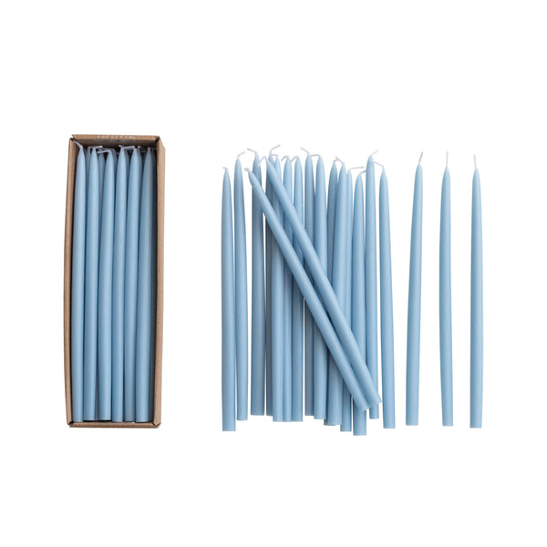 Unscented Thin Taper Candles / Light Blue - Harmony