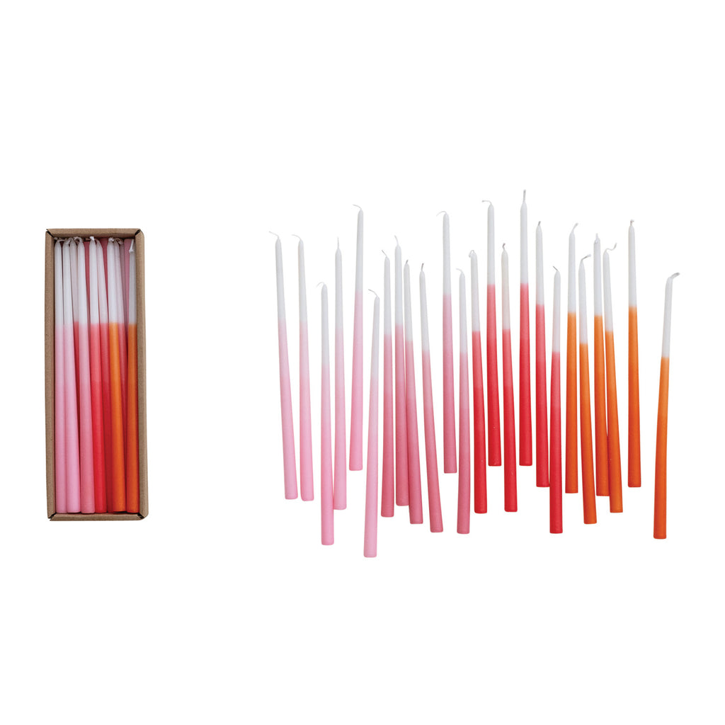 Unscented Thin Taper Candles / Ombre - Harmony