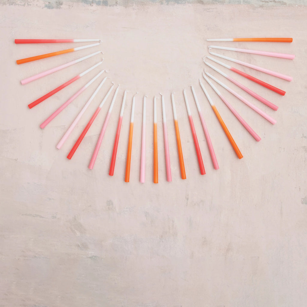 Unscented Thin Taper Candles / Ombre - Harmony