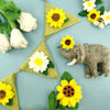 Sidney the Sunflower Elephant Wool Ornament - Harmony