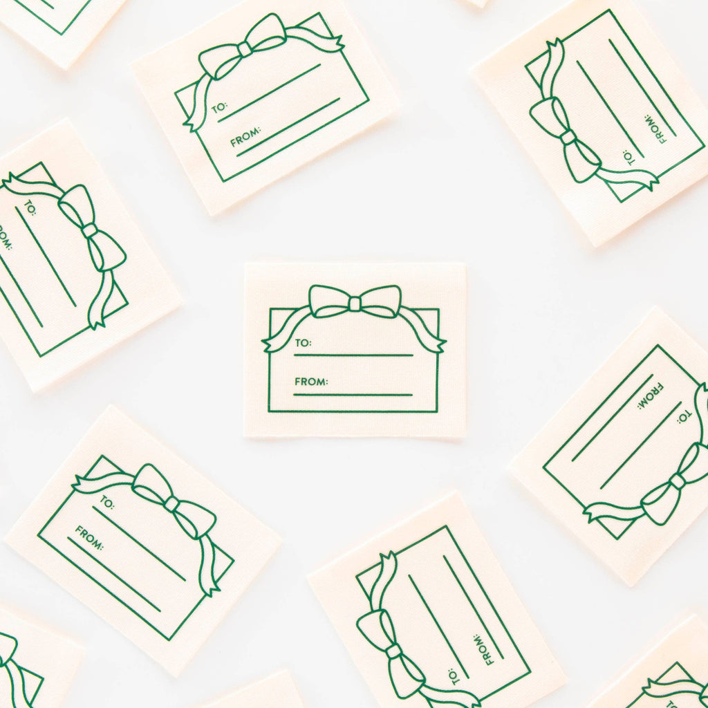 "To: From:" Gift Organic Cotton Write In Sewing Labels - Harmony