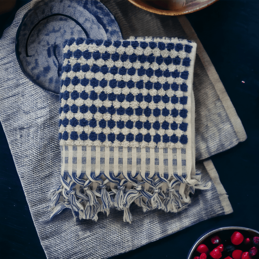 Pompom Bubble Handloomed Turkish Hand Towels - Harmony