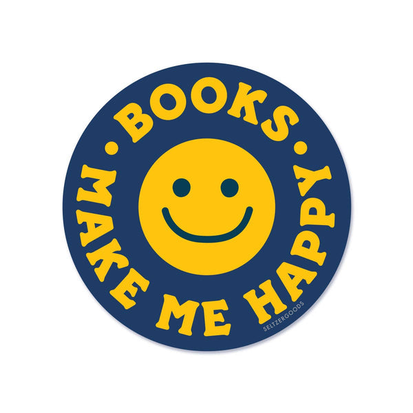Happy Books Smiley Sticker - Harmony