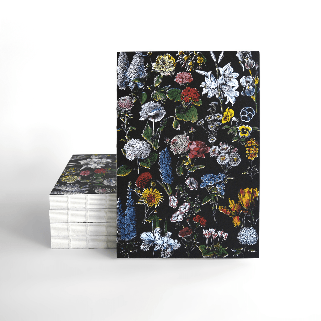 Vintage Botanical Flower Garden Exposed Binding Notebook - Harmony
