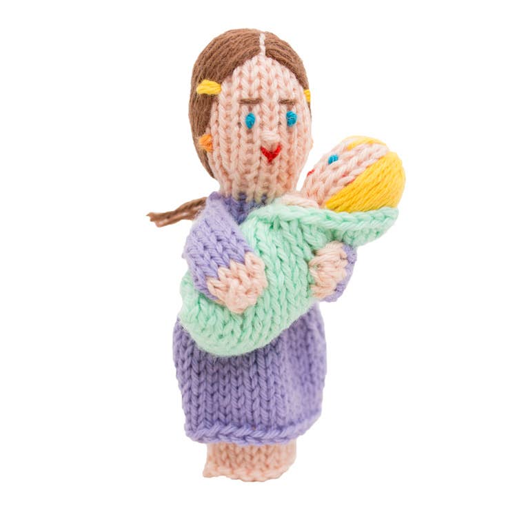 Organic Cotton Finger Puppet for Pretend Play - Harmony