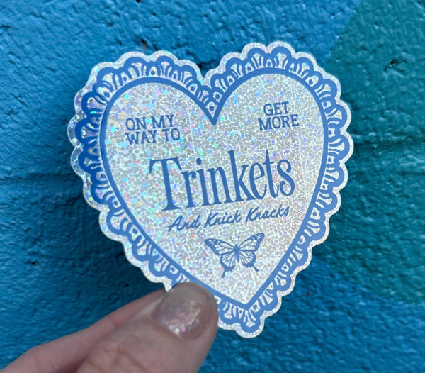 On My Way To Get More Trinkets And Knick Knacks Glitter Sticker - Harmony