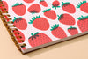 Strawberry Letterpress Spiral Notebook - Harmony