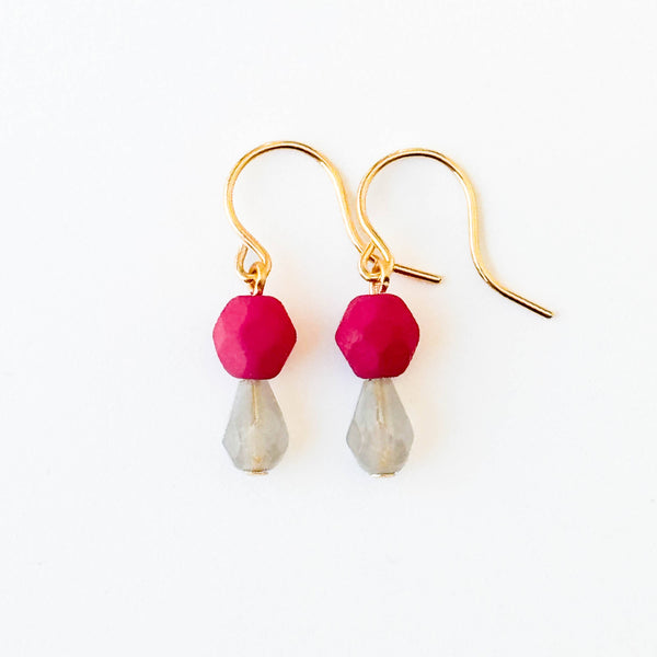 Tiny Beaded Drop Earrings - Harmony