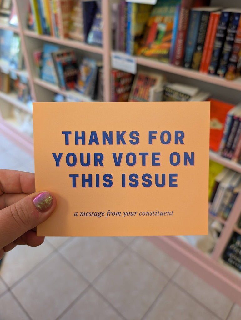 "A Message From Your Constituent" Postcard / Thanks For Your Vote - Harmony