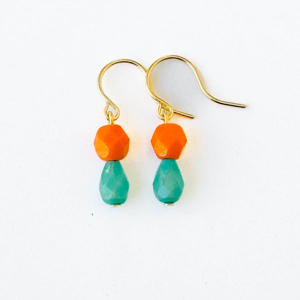 Tiny Beaded Drop Earrings - Harmony