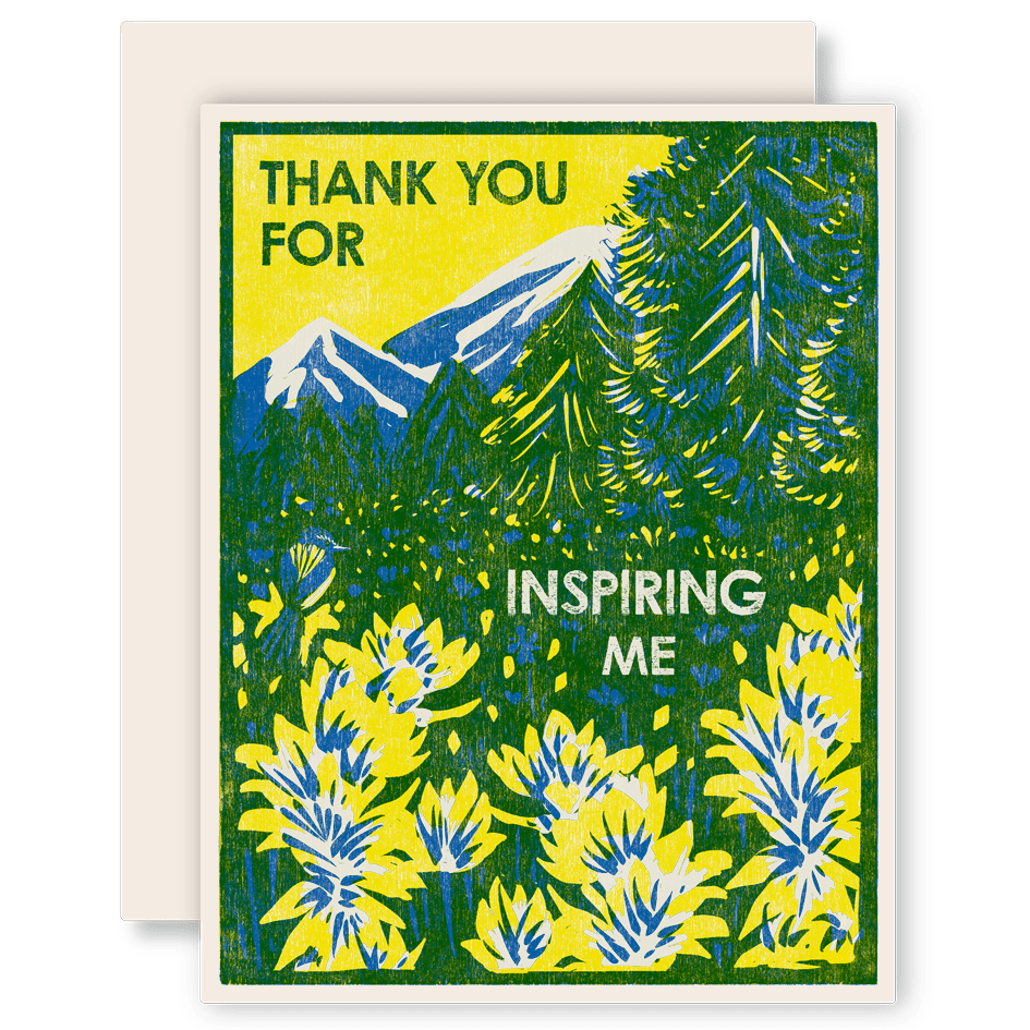 Thank You for Inspiring Me Letterpress Card - Harmony