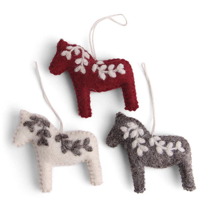 Dala Horse Ornaments Set of 3 - Harmony