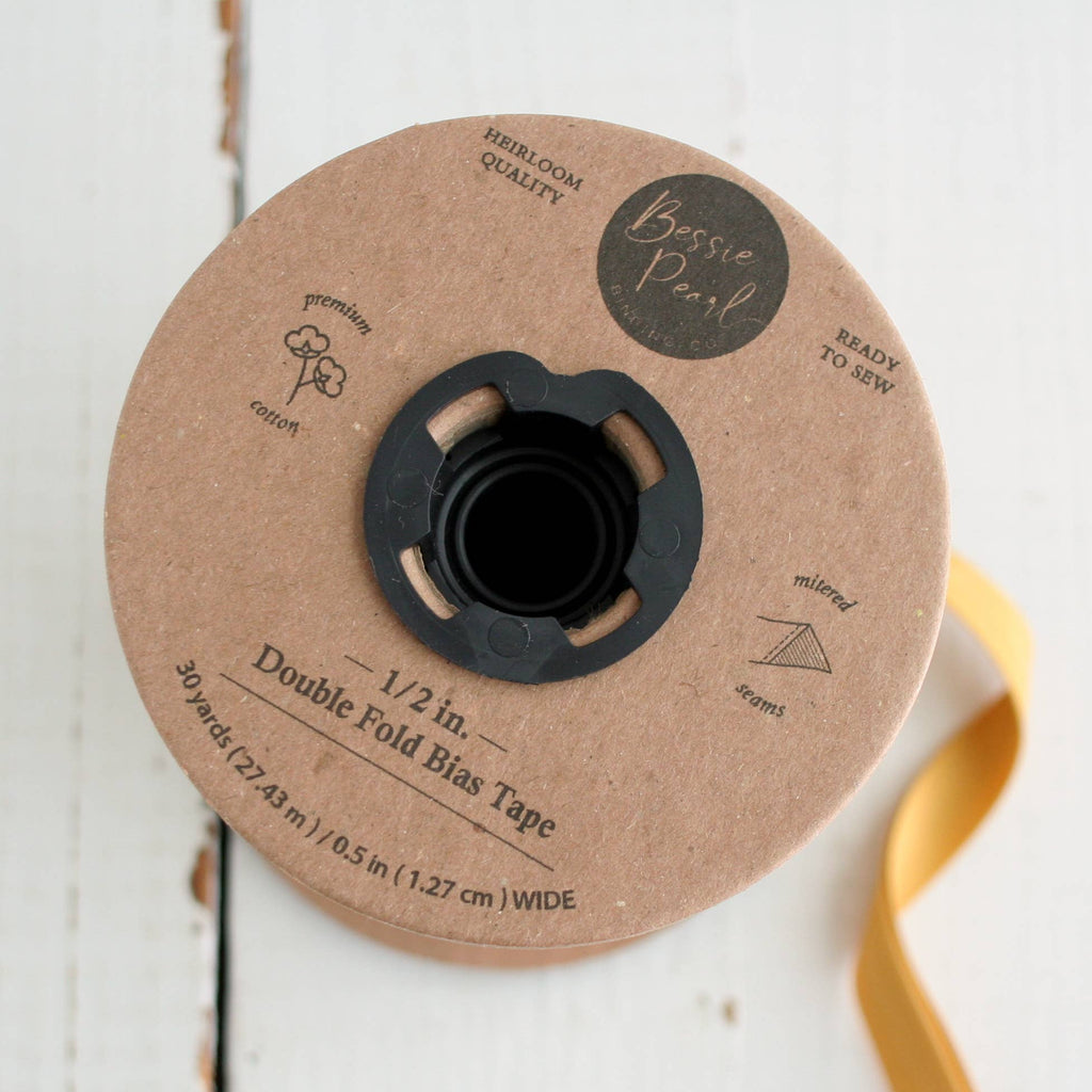 1/2" Double Fold Bias Binding / Chambray Indigo - Harmony