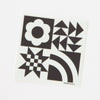 Black and White Quilt Block Sticker - Harmony