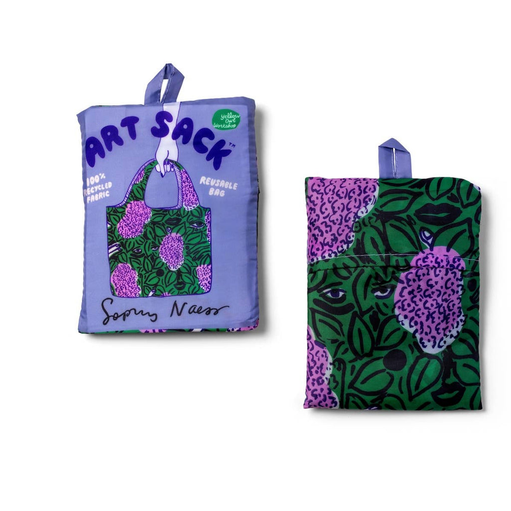 Art Sack Reusable Shopping Bag / Sophy Naess Lilacs - Harmony