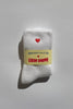 Embroidered Cloud Socks / White + Heart - Harmony