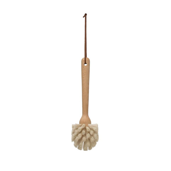 Beech Wood Dish Brush w/Leather Strap - Harmony