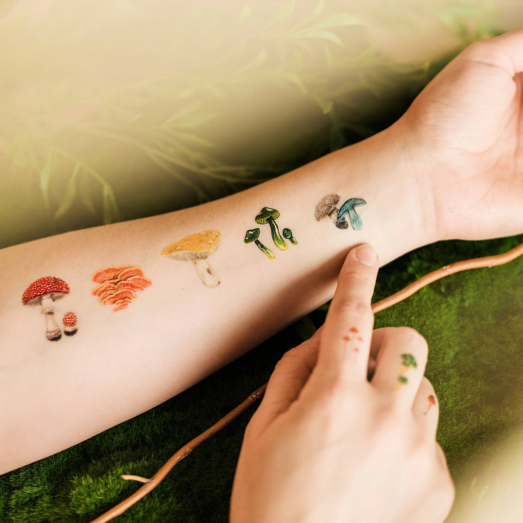 Colorful Mushrooms Tattoo Sheets - Harmony