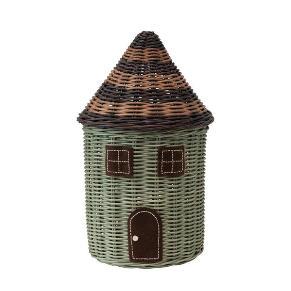 Hand - Woven Rattan House Basket w/Lid - Harmony