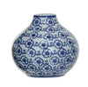 Blue & White Hand - Stamped Stoneware Vases - Harmony