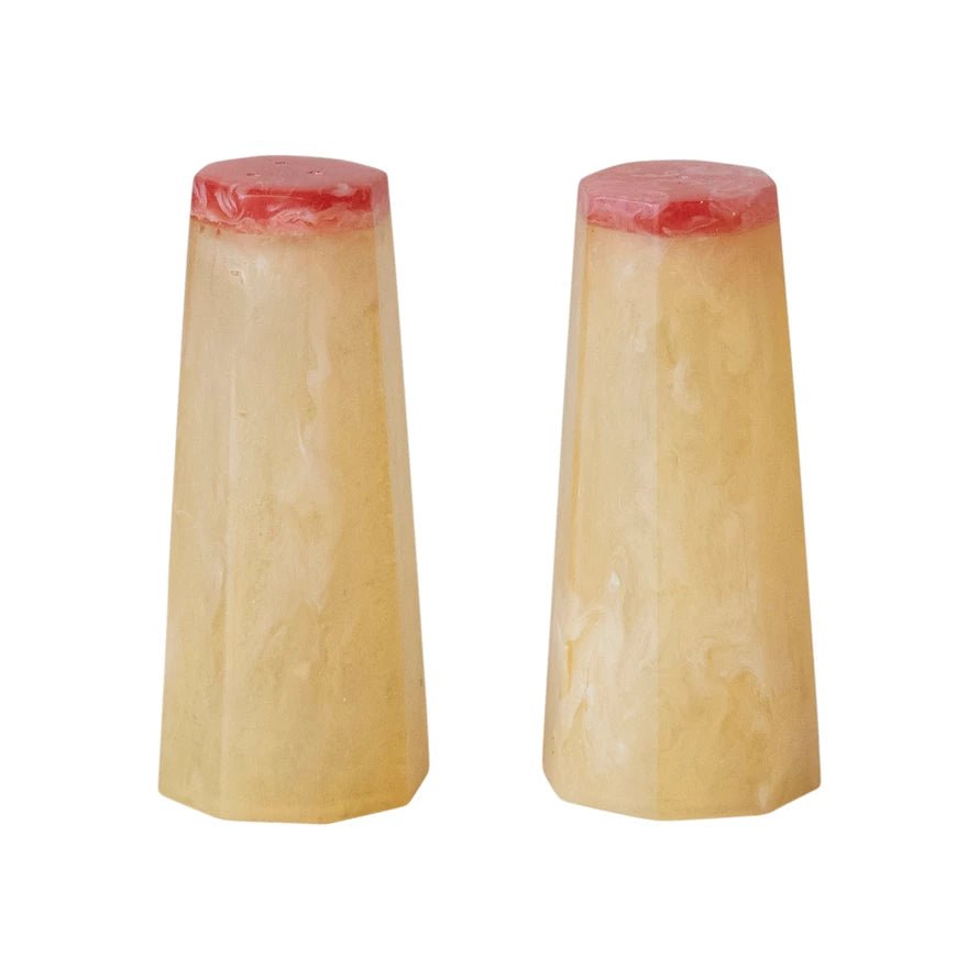 Two - Tone Resin Salt & Pepper Shakers - Harmony