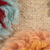 New Zealand Wool Shag & Cotton Pillow with Tufted Circles - Harmony