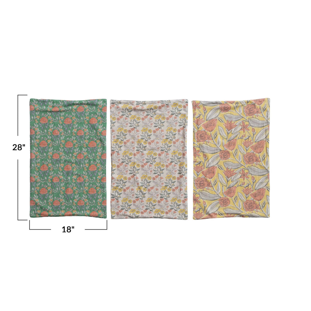 Cotton Printed Tea Towels & Terry Back - 3 Styles - Harmony