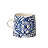 Cream & Blue Hand - Painted Mug - Harmony